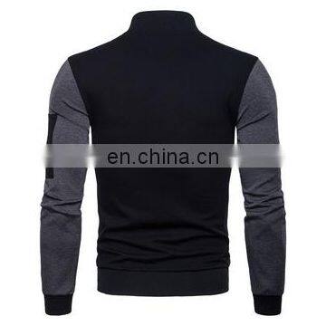 Custom Oversized Chevron Cardigan Knitted For Men Fashion Stand Collar Jacket photo-4