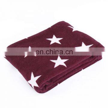 China Wholesale Custom Super Soft Fluffy Coral Fleece Star Printed Blanket Glow in the Dark Throw Blankets for Winter photo-3