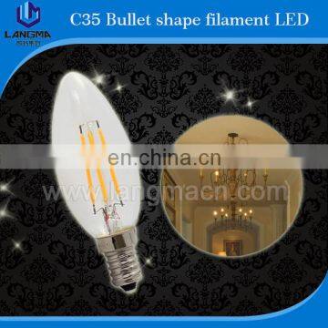 Filament Clear/frosted/milky/silver/amber E14 E26/E27/B22 Led Filament Bulb E27 C35 photo-4