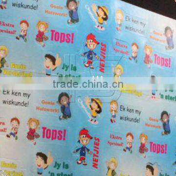 cheap high quality glossy paper custom printing educational shoe sticker for kids,child