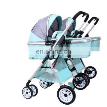 Multifunction 2 in 1 Reversible Twin Baby Stroller photo-3