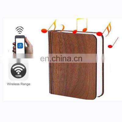 2019 New Foldable Colorful LED Wooden Light Bluetooth Speaker Book Lamp With Remote Control photo-2