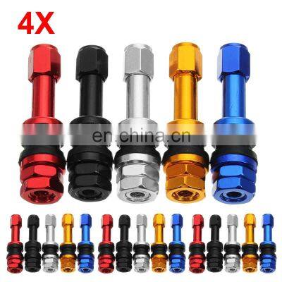 4pcs TR48E Bolt-in Aluminum Universal Auto Car Tubeless Wheel Tire Valve Stems Air Dust Caps photo-2