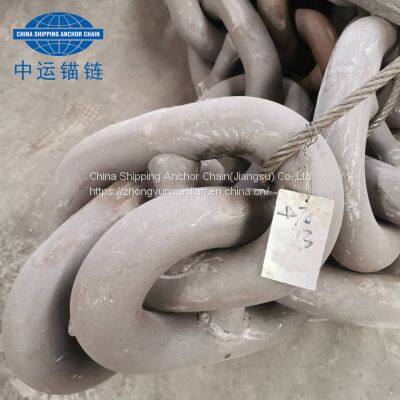 China 76mm marine anchor chain supplier ship anchor chain factory