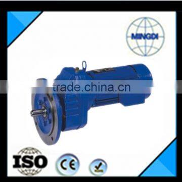 R series helical gear reducer of hard toothed surface with motor for concrete mixer