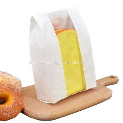 China White Bread Packaging Paper Bags Customized Food Packaging