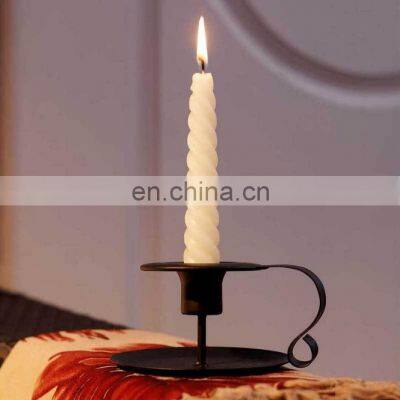 Support Sample Customized Table Top Dinner Decorative Metal Candle Holder,Black Copper Candle Stick Holder