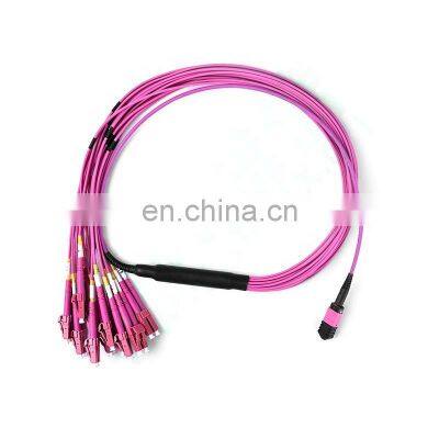 24 Cores MPO to LC Optical Fiber Patchcord OM4 OM3Fiber Jumper om3 om4 outdoor patch cord