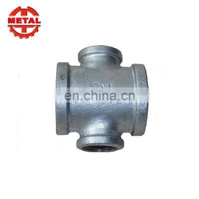 High Pressure Malleable Casting Iron Pipe Compression Oil Gas Fitting Cross Beaded photo-5