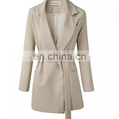 Оптовая продажа индивидуально изготовленных ретро повседневных костюмов для офисных работников, офисной одежды, бежевых блуз для женщин, жакетов и курток для женщин photo-2