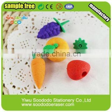 promotional fruit toy eraser