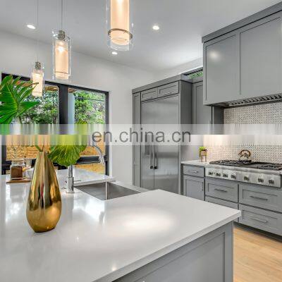 American luxury shaker style lacquer modern high gloss acrylic Kitchen Cabinet furniture