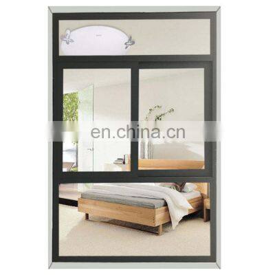 China supplier latest custom made office aluminum profile ceiling to floor sliding mirror glass window with lock