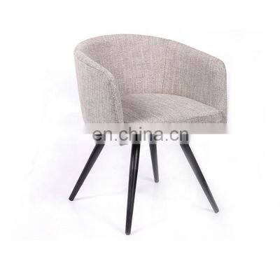 High Quality Modern Style Grey Jute Foam Wooden Armchair Dining Chair For Hotel