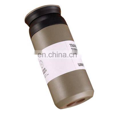 Portable 12oz Metal Coffee Mug Double Wall Vacuum Travel Tumbler With Handle