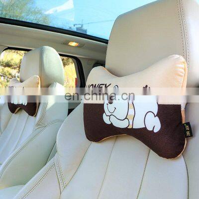 Direct sale 2pcs Cartoon Car Headrest Neck Pillow Cushion Cute Universal Car Pillow Soft Car Interior Accessories Women Girls