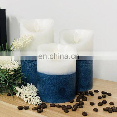 Wholesale Electronic Simulation White Wax Moving Flame Color Changing Pillar Led Candle photo-4