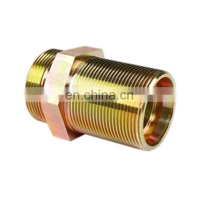 (QHH3748.2 SV) ISO9001 Straight fittings bulkhead connector carbon steel pipe fitting of high quality