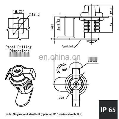 MS815 Electric Cabinet Lock Quarter Turn Lock Keyless Knob Door Lock photo-5