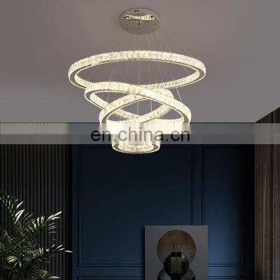 LED Round Crystal Circle Chandelier LUXURY Ring Lamp Pendant Lights For Living Room Hotel Restaurant Hanging Lights photo-5