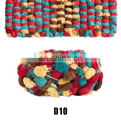 Machine Knitting Yarns Fancy Scarf Yarn Hand Knitting Polyster Woolen Popcorn Croche Fancy Acrylic Knitting Yarn photo-4