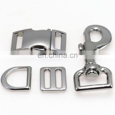 Nickle Free Tri-Glide Buckles Quick release Buckles D ring  snap hook for Dog Collar Dog leash