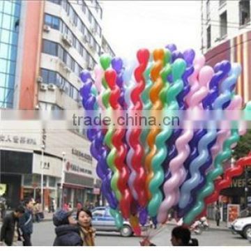 China Hot sale Screw Twisted Shaped Latex Balloon