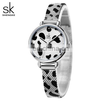 SHENGKE Wild Stylish Wacth Females' 3ATM Water Resistant Wristwatches Metal Case Watchs for Woman Handwatches K0152L