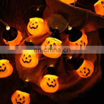 2022 Hot Colored Orange Outdoor Wholesale String LED Pumpkin Decorations Halloween Lights