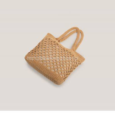 Women's Woven Bag Hollow Package Casual Beach Bag photo-5