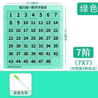 Digital Huarong Road Magnetic Sliding Puzzle Jiugongge Hualong Road Solid Wood Children's Intelligence Tetris Board Game photo-4