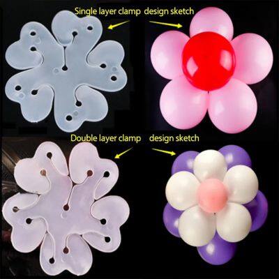 Connector Blossom Shape Arch Button Holder Flower Seal Balloon Seal Clips for Wedding/Birthday/Christmas Party Decoration photo-3