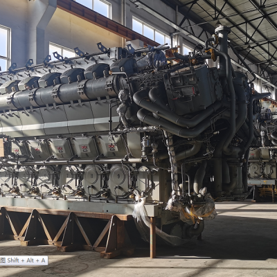 Подержанный генераторный агрегат MAN 18V32/40 на тяжелом топливе (HFO) мощностью 8750 кВт, 12 единиц для электростанции мощностью 108 МВт