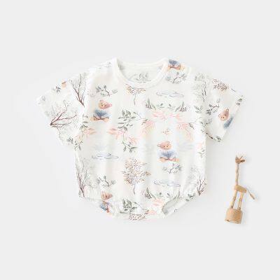 Newborn Bodysuit Baby Clothes Short Sleeves Kids Romper Climb Crawl Suit Children's Pajama Onesie Jumpsuit photo-3