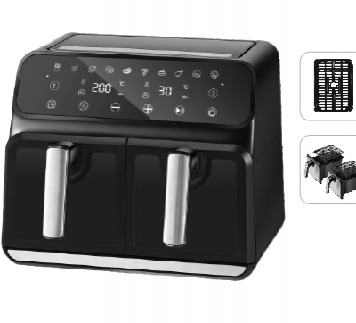 Double friteuse à air/friteuse électrique en acier inoxydable (Wechat/whatsapp : 008613510231336)