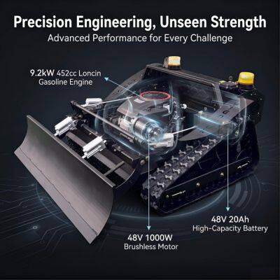 Vigorun VTLM800 Бензиновый робот-комбайн для газона, 48В / 1000 Сервомотор Робот-комбайн с дистанционным управлением для газонов и садов