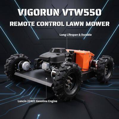 Vigorun VTW550-90 Роторный газонокосилка с дистанционным управлением, бак для топлива объемом 2 л, регулируемая высота, электрический запуск, беспроводной газонокосилка для домашних газонов