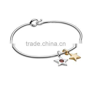 wholesale cheap bracelets silver double star bracelet ladies popular charm bracelet