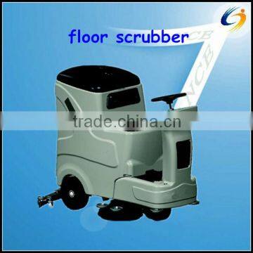 Ride-on floor scrubber