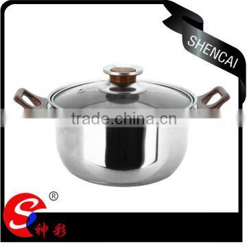 capsule bottom pots and pans Mirror And Sand Polish For Stainless Steel 8 Piece Cookwares Set