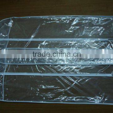 China Clear PVC garment zipper suit bag factory