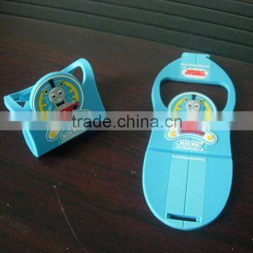 Blue Color Cartoon Car Bus Embossed Logo Soft Pvc Phone Holder photo-4