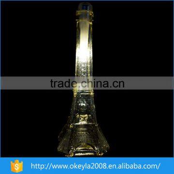 Eiffel Tower shape Glass Crafts with led cork