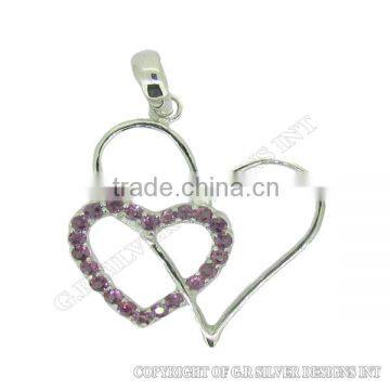 rhodolite garnet pendant,925 silver pendant jewelry,handmade pendant wholesale