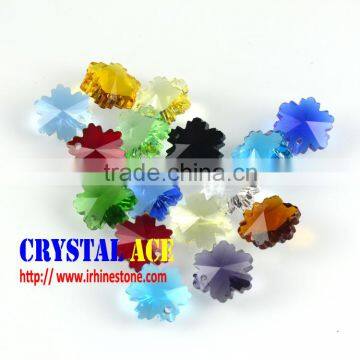 14mm plum shaped crystal glass stones, pointed back snowflake pendant glass beads, glass stones pendant