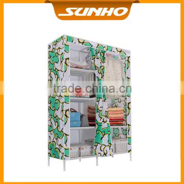 Portable Steel Tube Folding Cotton Cloth Wardrobe