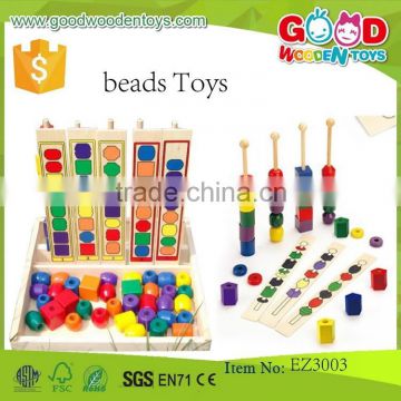 hot sale preschool beads toys OEM educational wooden kids toys EZ3003