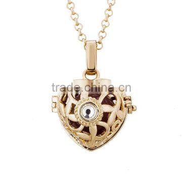 Wishing Ball Pregnancy Baby Diffuser Locket Heart Pendant Necklace