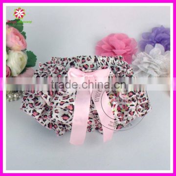 Cute satin chevron baby diaper cover, ruffle leopard bloomers