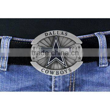 Lead & Nickel Free Dallas "Cowboys" Logo Silver Tone Belt Buckle